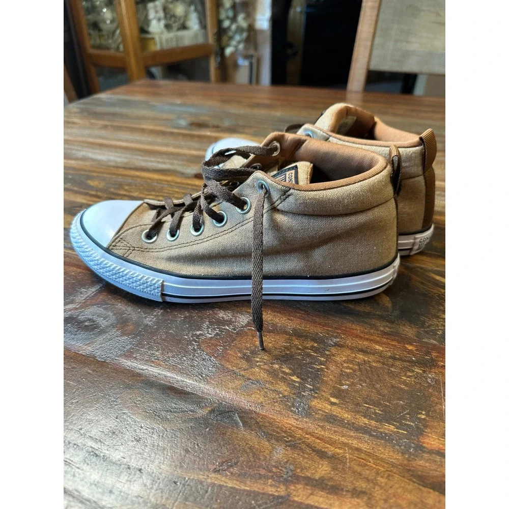 Converse Chuck Taylor All Star Madison Tan Brown‎ Mid Top Sneakers Size 5 Junior